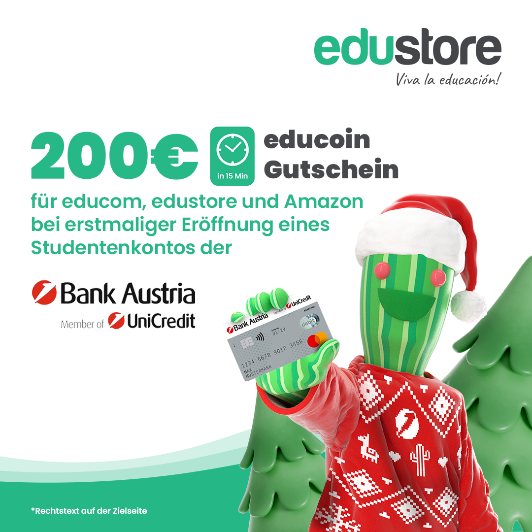 Bank Austria Studentenkonto eröffnen und 200 € educoin Gutschein sichern! 